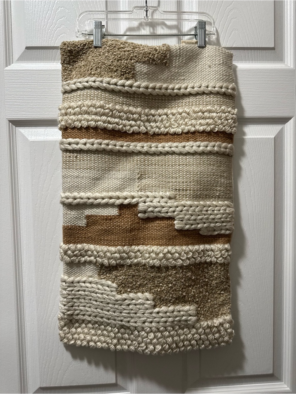 Cost Plus World Market Cream Handwoven Textile Panel
